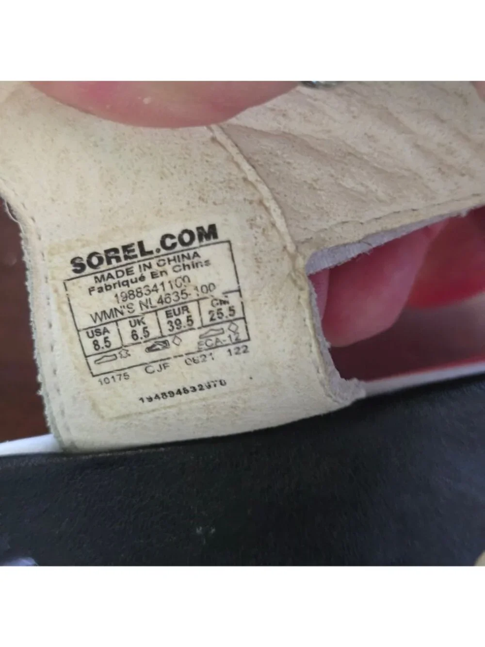 Sorel Cameron Flatform Sandal White/ Punch Pink Leather Size 8.5